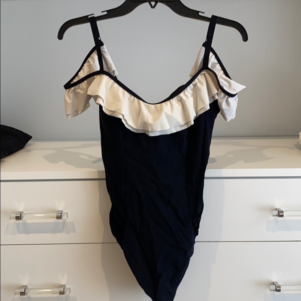 One Piece black and white swim suit